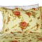 Full/Queen Cotton Quilt Set 3-Piece Floral Vermicelli Quilted Reversible
